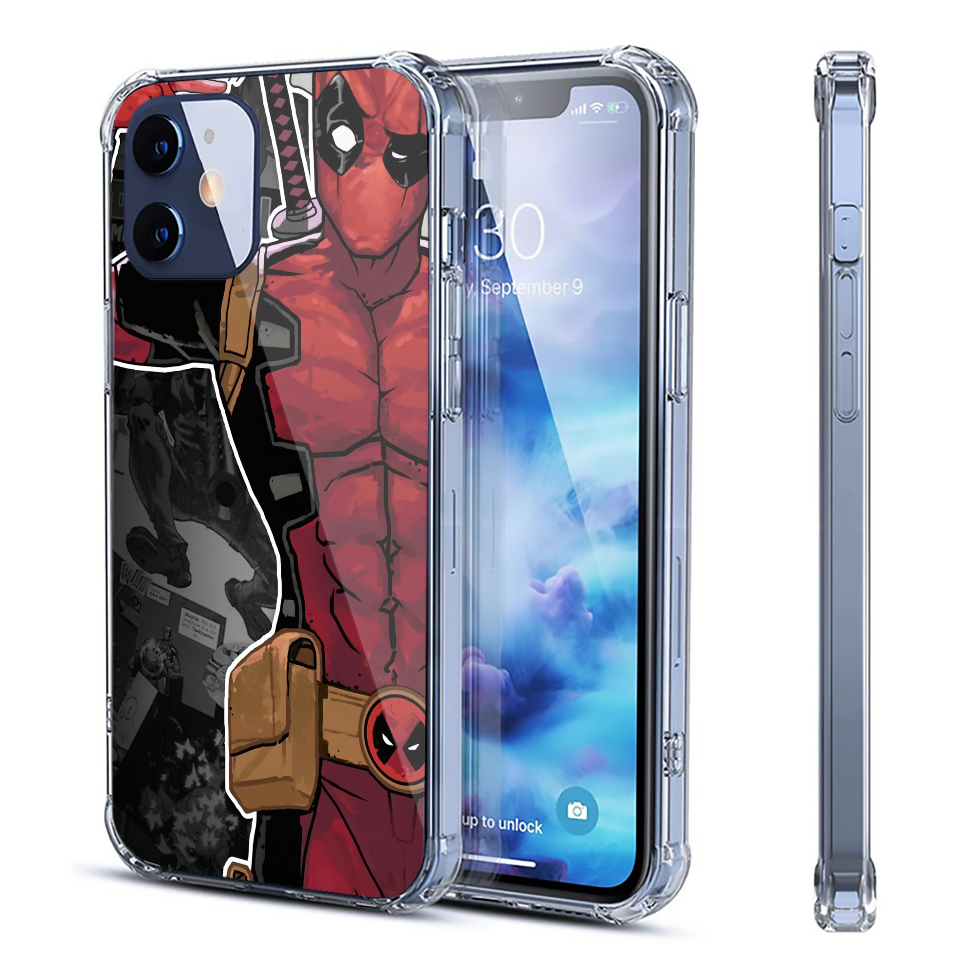 （画像用） Deadpool デッドプール 【iPhone 12シリーズ対応】透明スマホケース（クリアソフトケース）